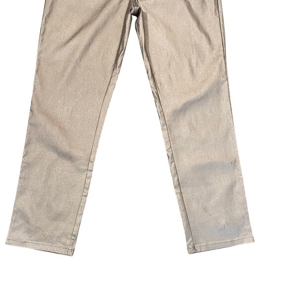Anthropologie Avec Les Filles Stretch Pants Metallic Women's Sz 29 Taupe Brown - Picture 5 of 11